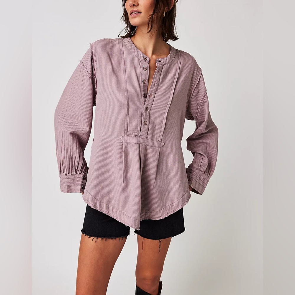 Free People Edge Washed Shirt - Sz S